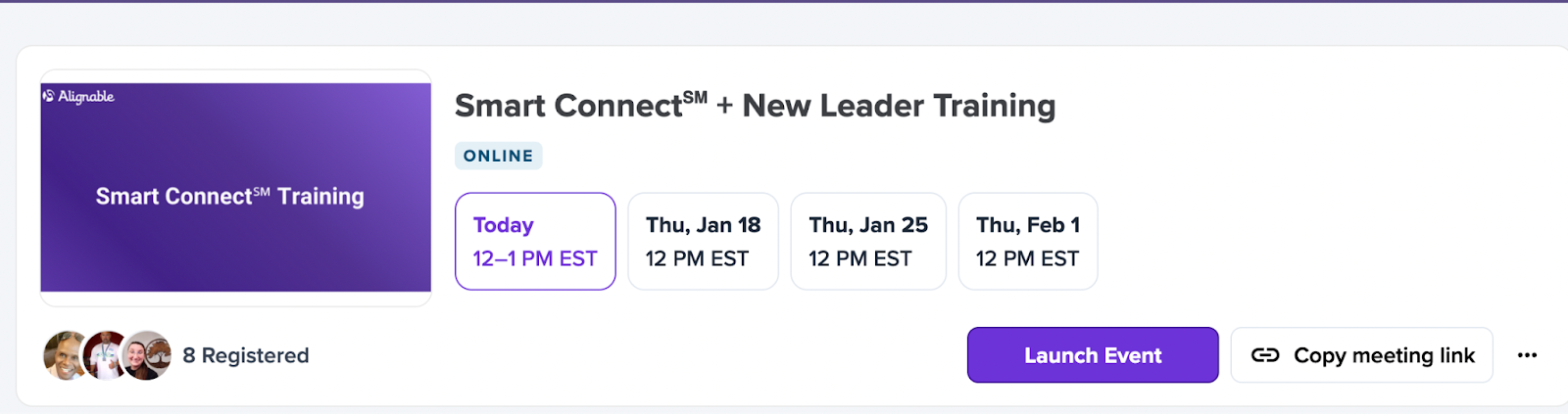 3 dots menu next to Copy Meeting Link button